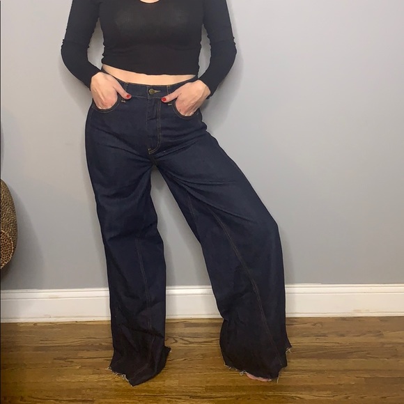 BDG Denim - BDG EXTRA Wide Leg Dark Denim High Waist Jean